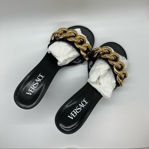 Versace Chain Mid Heel Sandals